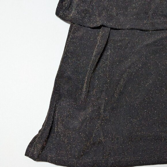 Michael Kors Metallic Tiered Dress NWT Size 3X Glam NYE Party Black Gold - Picture 6 of 9